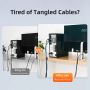 Kabel Winder Nylon Blended Clip Earphone Holder Cord Black