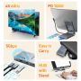 8 In 1 USB C Hub with Foldable Stand untuk iPad Pro Android Tablet