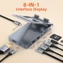 8 In 1 USB C Hub with Foldable Stand untuk iPad Pro Android Tablet